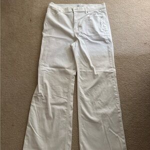 LOFT White Flare Wide Leg Jeans High-Rise